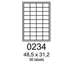 etikety RAYFILM 48,5x31,2 vysokolesklé biele laser R01190234A (100 list./A4) (R0119.0234A)