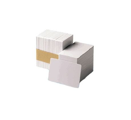 ZEBRA WHITE PVC CARDS, 30 MIL (500 CARDS) (104523-111)