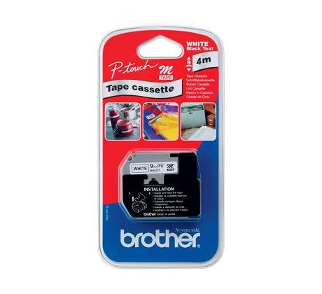 páska BROTHER MK221BZ čierne písmo, biela páska Tape (9mm) (MK221BZ)