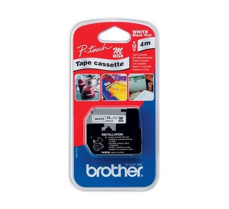 páska BROTHER MK231BZ čierne písmo, biela páska Tape (12mm) (MK231BZ)