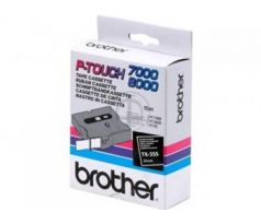 páska BROTHER TX355 biele písmo, čierna páska Tape (24mm) (TX355)
