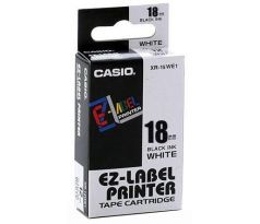 páska CASIO XR-18WE1 Black On White Tape EZ Label Printer (18mm) (XR-18WE1)