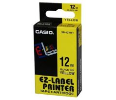 páska CASIO XR-12YW1 Black On Yellow Tape EZ Label Printer (12mm) (XR-12YW1)