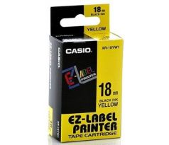 páska CASIO XR-18YW1 Black On Yellow Tape EZ Label Printer (18mm) (XR-18YW1)