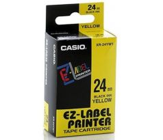 páska CASIO XR-24YW1 Black On Yellow Tape EZ Label Printer (24mm) (XR-24YW1)