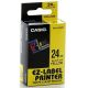 páska CASIO XR-24YW1 Black On Yellow Tape EZ Label Printer (24mm) (XR-24YW1)