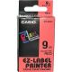 páska CASIO XR-9RD1 Black On Red Tape EZ Label Printer (9mm) (XR-9RD1)