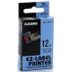 páska CASIO XR-12BU1 Black On Blue Tape EZ Label Printer (12mm) (XR-12BU1)
