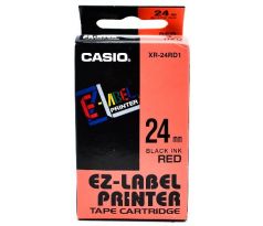 páska CASIO XR-24RD1 Black On Red Tape EZ Label Printer (24mm) (XR-24RD1)