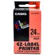 páska CASIO XR-24RD1 Black On Red Tape EZ Label Printer (24mm) (XR-24RD1)