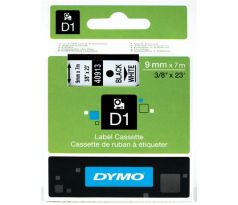 páska DYMO 40913 D1 Black On White Tape (9mm) (S0720680)