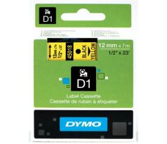 páska DYMO 45018 D1 Black On Yellow Tape (12mm) (S0720580)