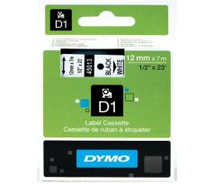 páska DYMO 45013 D1 Black On White Tape (12mm) (S0720530)