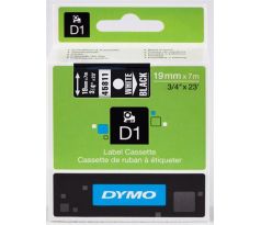 páska DYMO 45811 D1 White On Black Tape (19mm) (S0720910)