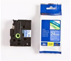 páska BROTHER TZ555 biele písmo, modrá páska Tape (24mm) (TZE555)