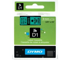páska DYMO 40919 D1 Black On Green Tape (9mm) (S0720740)