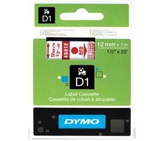 páska DYMO 45012 D1 Red On Transparent Tape (12mm) (S0720520)