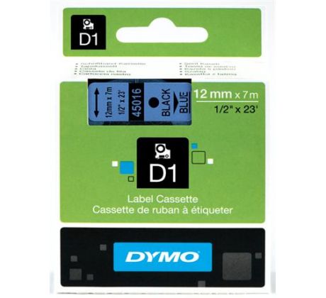 páska DYMO 45016 D1 Black On Blue Tape (12mm) (S0720560)