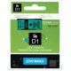 páska DYMO 45019 D1 Black On Green Tape (12mm) (S0720590)
