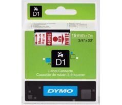 páska DYMO 45805 D1 Red On White Tape (19mm) (S0720850)