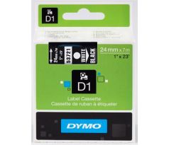 páska DYMO 53721 D1 White On Black Tape (24mm) (S0721010)