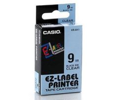 páska CASIO XR-9X1 Black On Clear Tape EZ Label Printer (9mm) (XR-9X1)