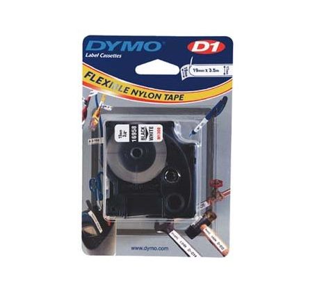 páska DYMO 16958 D1 Black On White Flexible Nylon Tape (19mm) (S0718050)