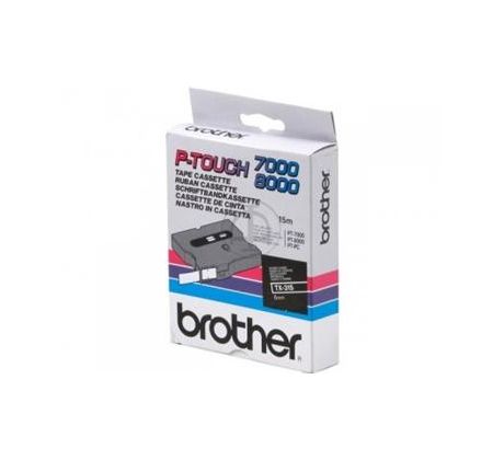 páska BROTHER TX315 biele písmo, čierna páska Tape (6mm) (TX315)
