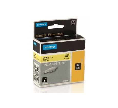 zmršťovacia bužírka DYMO 18054 D1 RHINO Black On Yellow Tube (9mm) (S0718290)