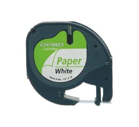 páska DYMO 59421 LetraTag White Paper Tape (12mm) (S0721500/510/520)