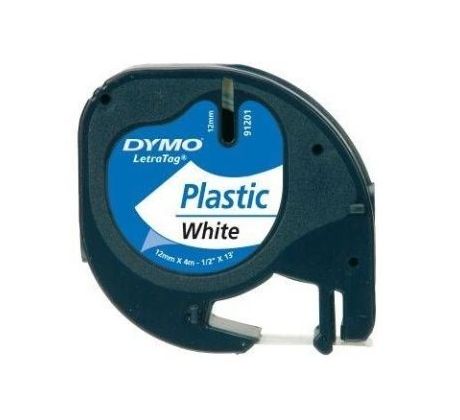 páska DYMO 59422 LetraTag White Plastic Tape (12mm) (S0721660/S0721560)