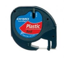 páska DYMO 59424 LetraTag Red Plastic Tape (12mm) (S0721680/580/630)