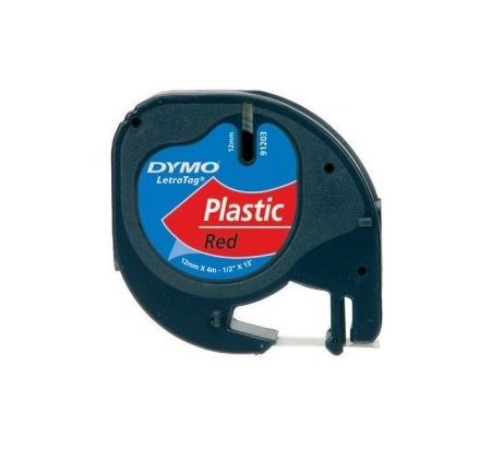 páska DYMO 59424 LetraTag Red Plastic Tape (12mm) (S0721680/580/630)