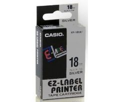 páska CASIO XR-18SR1 Black On Silver Tape EZ Label Printer (18mm) (XR-18SR1)