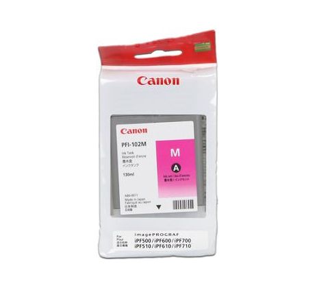 kazeta CANON PFI-102M magenta iPF 500/510/600/605/610/700/710/720, LP 17/24 (130 ml) (0897B001)
