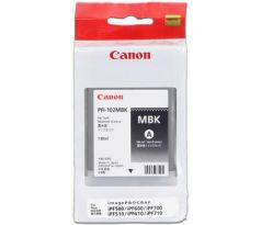 kazeta CANON PFI-102MBK matte black iPF 500/510/600/605/610/650/655/700/710/720/750/755/760/765, LP 17/24 (130 ml) (0894B001)