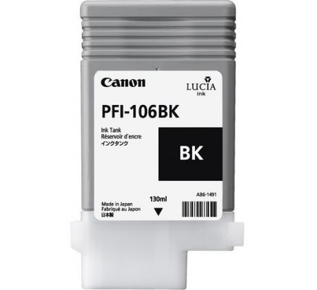 kazeta CANON PFI-106BK Black pre iPF 6300/6300s/6350/6400/6400s/6450 (130ml) (6621B001)