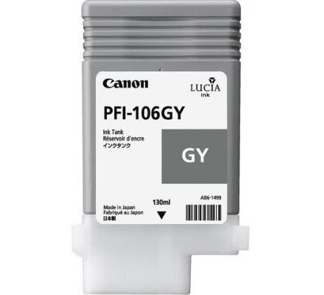 kazeta CANON PFI-106GY Grey pre iPF 6300/6300s/6350/6400/6400s/6450 (130ml) (6630B001)