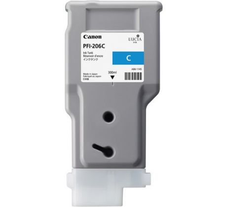 kazeta CANON PFI-206C Cyan pre iPF 6400/6400s/6450 (300 ml) (5304B001)