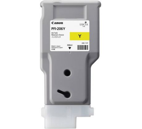 kazeta CANON PFI-206Y Yellow pre iPF 6400/6400s/6450 (300 ml) (5306B001)