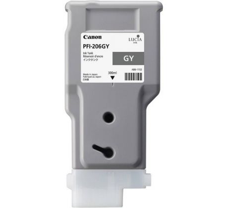 kazeta CANON PFI-206GY Grey pre iPF 6400/6400s/6450 (300 ml) (5312B001)