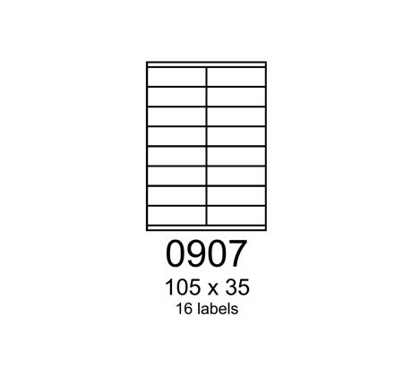 etikety RAYFILM 105x35 univerzálne biele R01000907A (100 list./A4) (R0100.0907A)
