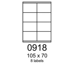 etikety RAYFILM 105x70 biele s odnímateľným lepidlom R01020918A (100 list./A4) (R0102.0918A)