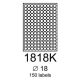 etikety RAYFILM 18mm kruh univerzálne biele R01001818KA (100 list./A4) (R0100.1818KA)