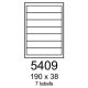 etikety RAYFILM 190x38 univerzálne biele R01005409A (100 list./A4) (R0100.5409A)