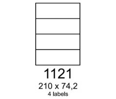 etikety RAYFILM 210x74,2 univerzálne biele R01001121A (100 list./A4) (R0100.1121A)