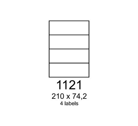etikety RAYFILM 210x74,2 univerzálne biele R01001121A (100 list./A4) (R0100.1121A)