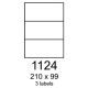 etikety RAYFILM 210x99 univerzálne biele R01001124A (100 list./A4) (R0100.1124A)