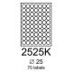 etikety RAYFILM 25mm kruh univerzálne biele R01002525KA (100 list./A4) (R0100.2525KA)