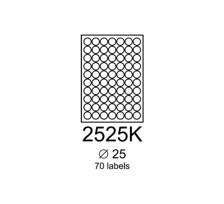 etikety RAYFILM 25mm kruh univerzálne zelené R01202525KA (100 list./A4) (R0120.2525KA)
